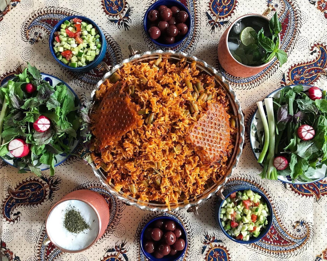 Loobia Polow (Rice with Green Beans)