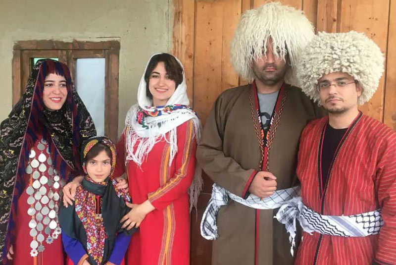 Iranian girl in traditional Azari costume.