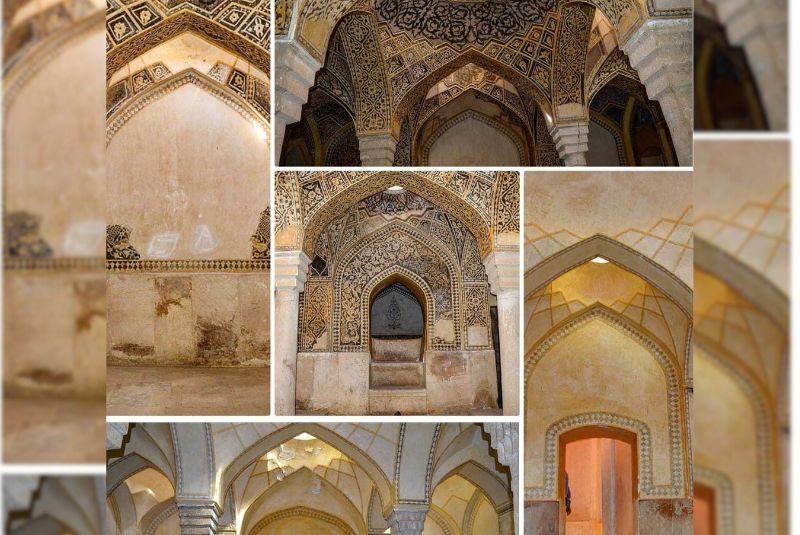 Different Sections of Baq-e Neshat Bathhouse