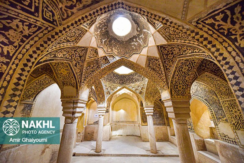 Different Sections of Baq-e Neshat Bathhouse