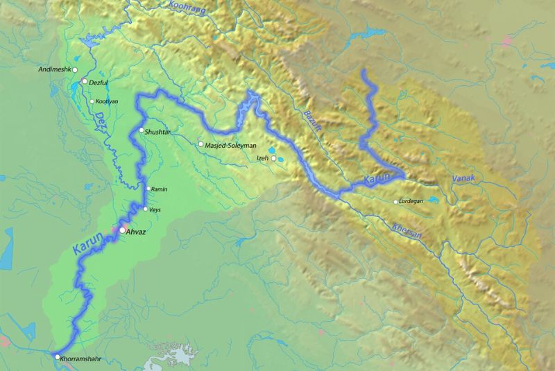 Karun River Map